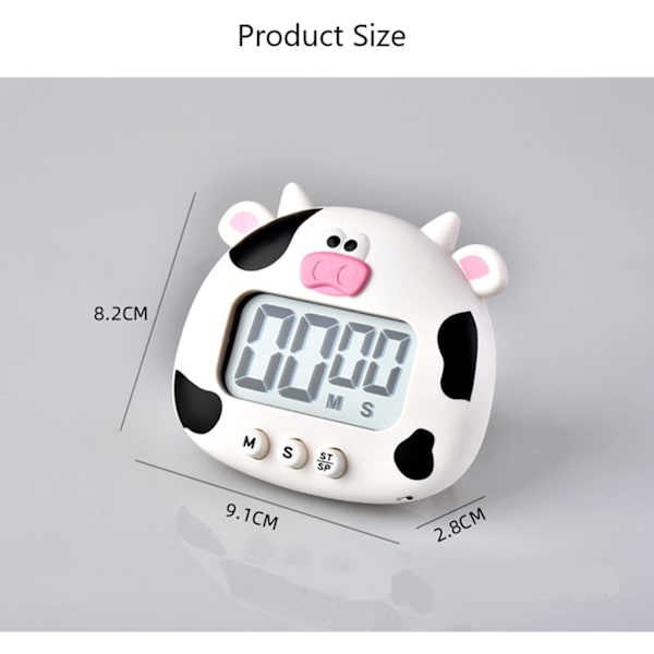 Kök Timer, Digital Klocka med Magnet, LCD Stor Skärm Visuell Klocka för Matlagning Baka Sport Spel white 7.56 x 5.51 x 2.01 inches