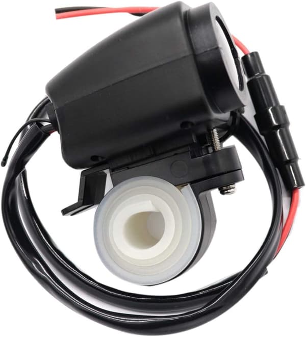 12V 5V Motorcykel USB-oplader til 2.1A 12V Motorcykeloplader med LED Voltmeter Display Termometer
