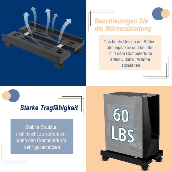 Justerbart PC-stativ, stativ för mobil CPU med