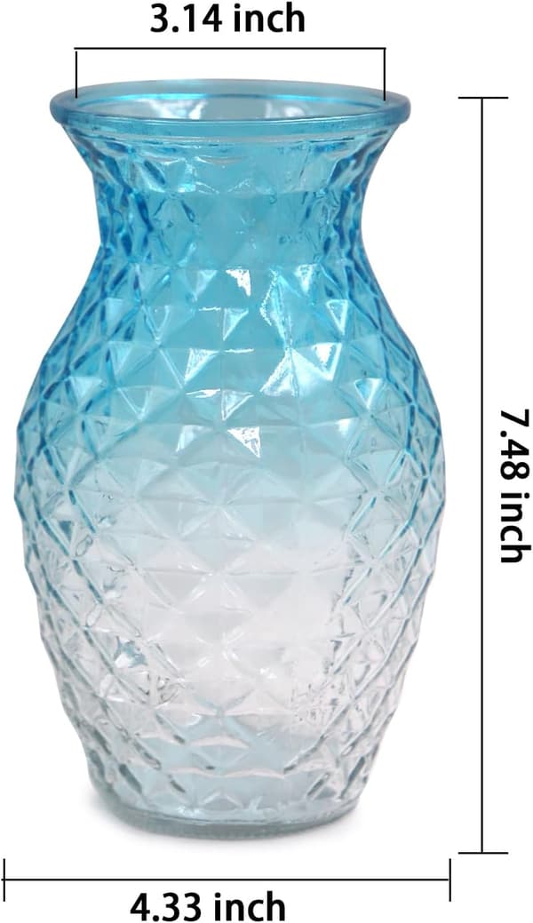 Glasmidja Blomvas, Gallerdesign Modern Stil Blå Klar | för Hem Vardagsrum Bordsdekoration Blue