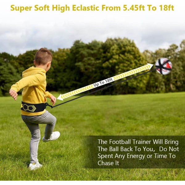 Fotbollsträningsbälte, 5-stifts fotbollstränare med flexibelt justerbart bälte