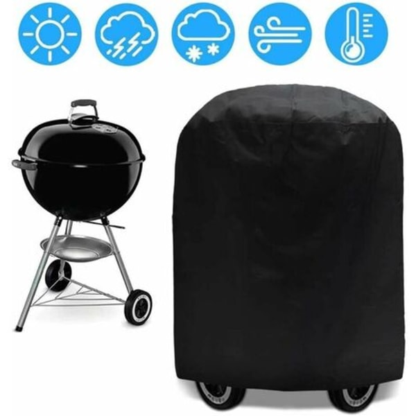 BBQ-overtræk BBQ-presenning Grillovertræk Anti-UV/Anti-vand/Anti-fugt Vandtæt udendørs grill sort til Weber, Holland,-70 x 70cm