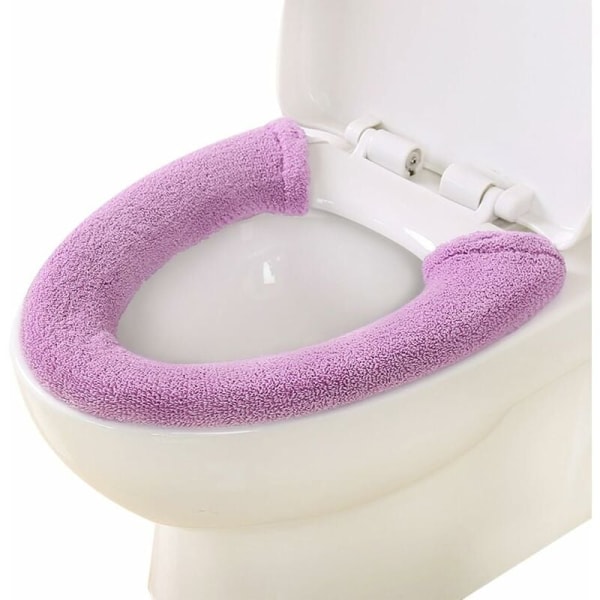 Toilet Seat Universal Toilet Seat High Elasticity Removable and Washable Not Fading Winter Warm Toilet Seat Cover, Fuchsia