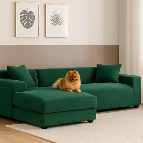 Sohvanpäällinen sametti / Sohvanpäällinen - 190-230cm green