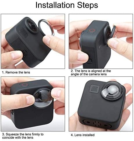 2-pack, akryllinsats för GoPro Max Action Camera Professionellt objektivfodral Objektivskydd