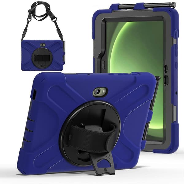 För Samsung Galaxy Tab Active5 Pro Stödfodral TPU PC Silikon Tablet Skydd med Axelrem