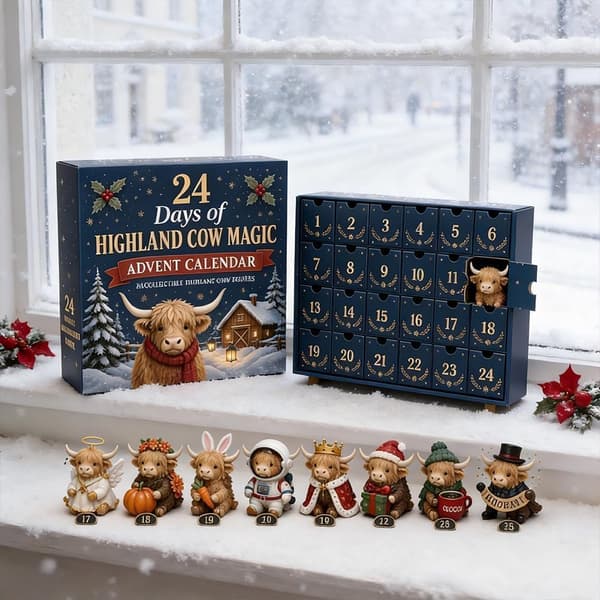24 dage med 3D Highland Ko Magisk Julekalender 2026 Jul