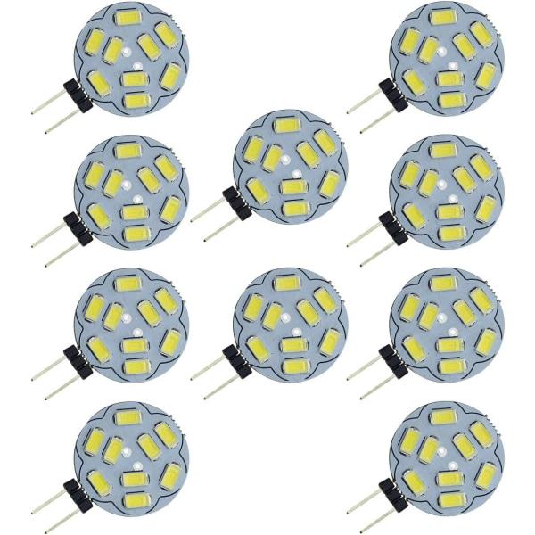 10 stk. G4 9 LED SMD 5730 12V AC/DC dobbelt kanal base indbygget loft indbygget LED-pærer 20W halogenpære erstatning