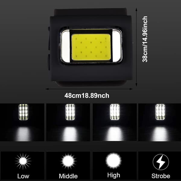 Mini LED-klipslys, hodelykt, løpelys, kraftig magnetisk klipslys, nødlys, hundelys, vanntett klipslys IPx5