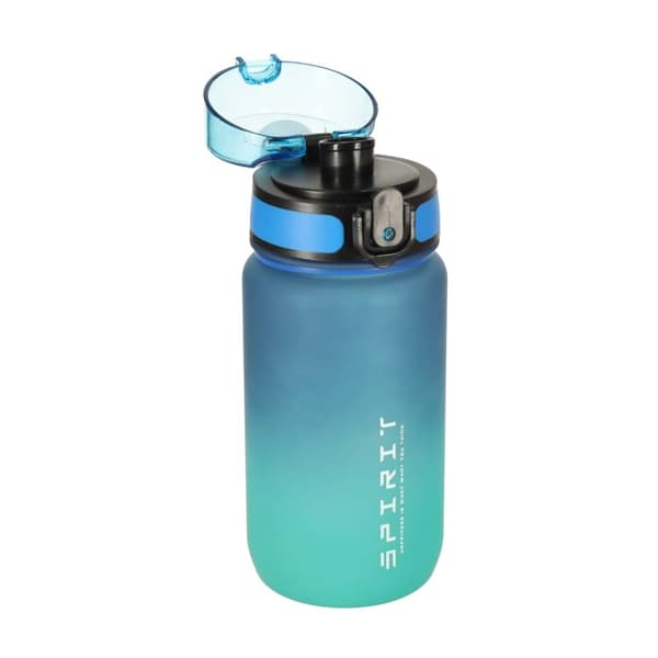 600 ml vesipullo pillillä ja aikamerkinnällä blue