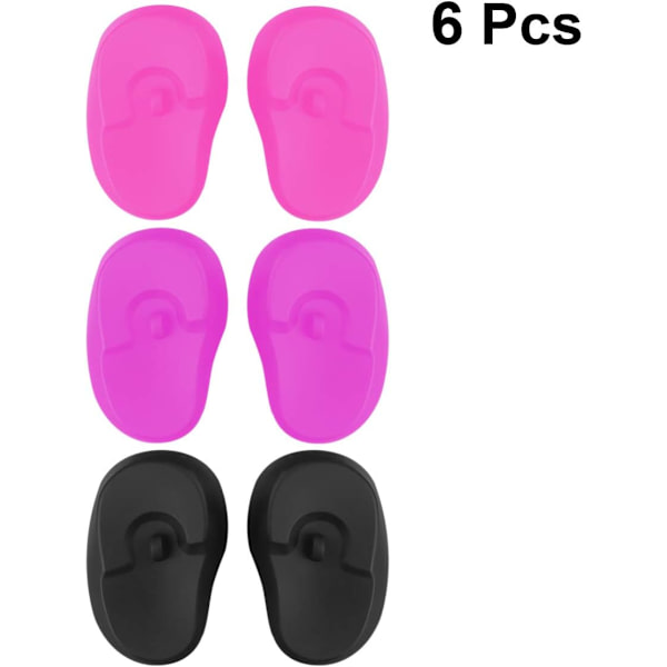3 Par Silicone Øredeksel for Hårfarging, Hårpleiesalong Ørevarmere for Frisørsalong