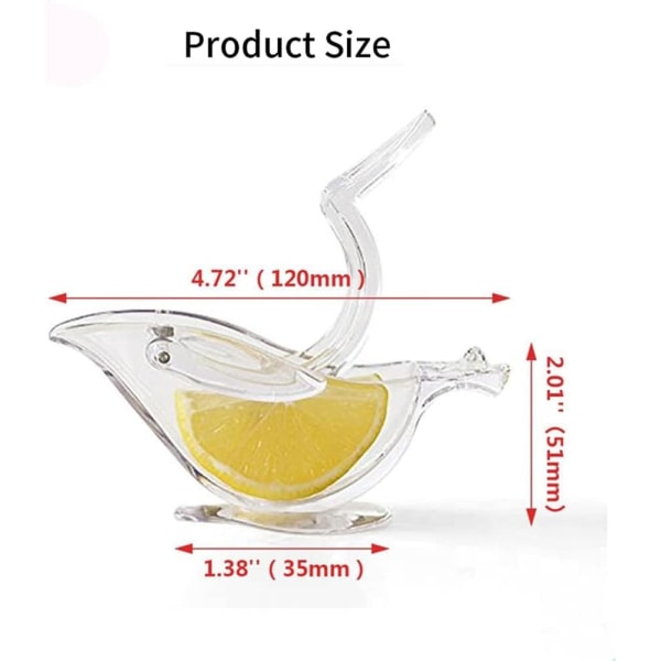 2-pack citronpressar, citronpress i akryl, båtformad manuell citronpress