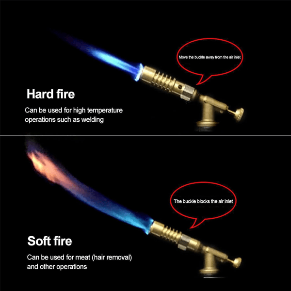 Portabel Flame Gun Blow Torch Burner Flame Gun med justerbar Flame Gas Torch Lighter Lighter