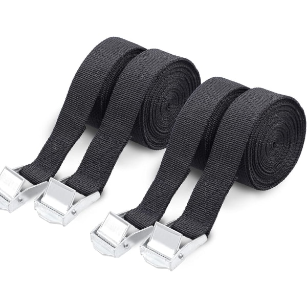 Tiedown Straps Set of 4 Lashing Straps Tension Straps Ratchet Straps Cargo Straps Tension Straps Adjustable Straps Clip Locks