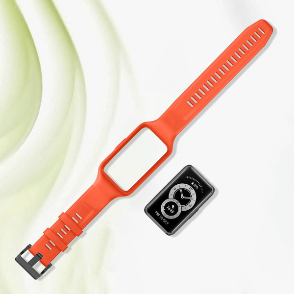 Kompatibel med Huawei Band 7 / 6 Pro / Honor Band 6 Strap Flexible Silicone Orange