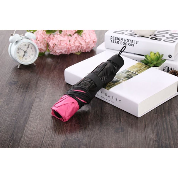 Damparasoll Paraply UV-skydd för kvinnor Parasol Lätt Anit-UV Paraplyer för Sommarsolskydd Rose Red