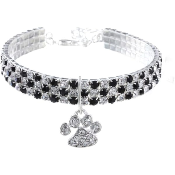 Djurhalsband med diamant, elastiskt hjärtklohänge för bröllop för katt och hund för små husdjur