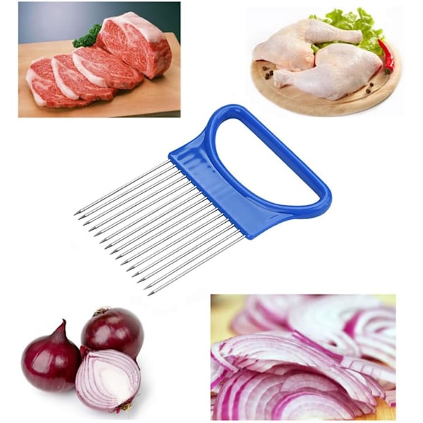 Lökskärare, grönsaksskärare i rostfritt stål, lämplig för tomater, lök, citroner, grönsaker