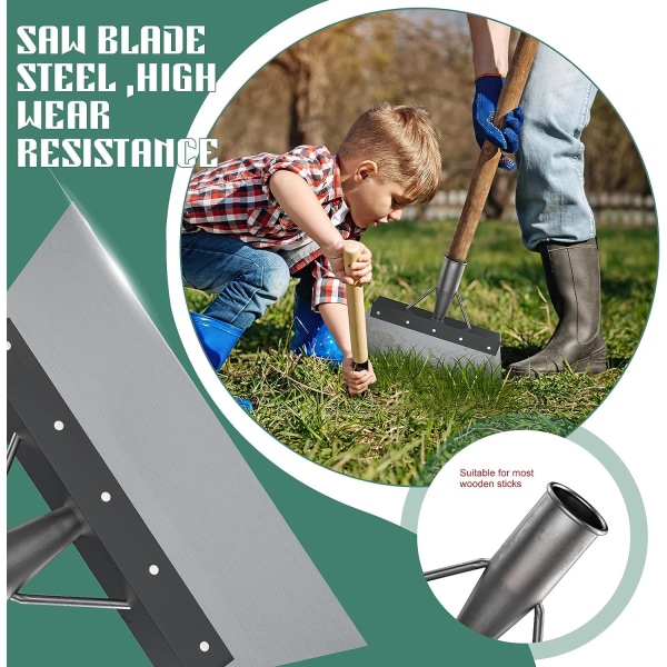 Multifunksjonell hagespade, rengjøringsspade, hagerengjøringsspade, multifunksjonell hageskrape, helståls hageutendørs rengjøringsspade