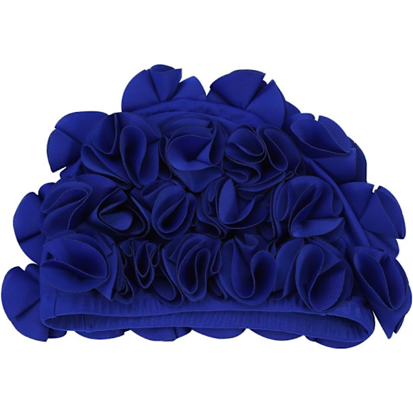 Svømmehætte - Retro Blomster Badehætte Elastisk Badehætte til Langt Hår til Kvinder og Børn