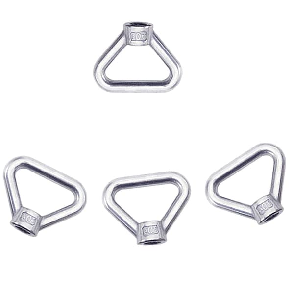 Lyftögla mutter 8 stycken M8 ringmutter skruvmutter silver 304 rostfritt stål triangelringmutter lyftögla mutter fästelement M8 honringmutter