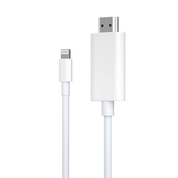 2m Lightning til HDMI Kabel 2K HD Digital AV Adapter Synkroniseringsskærmforbindelse til iPhone til TV Projektor