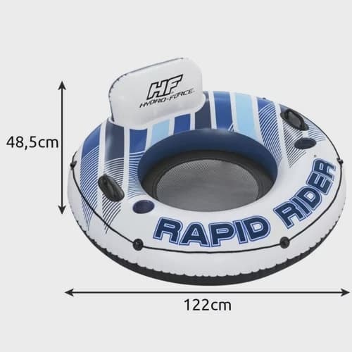 Badrin med ryggstöd / Flytande stol - 120 cm blue