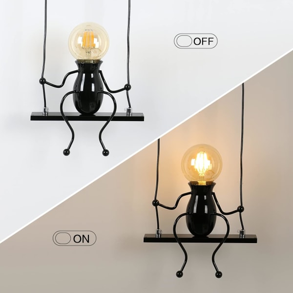 Inomhus LED Vägglampa, Swing Children Sänglampa, Creative Indoor Wall Lamp