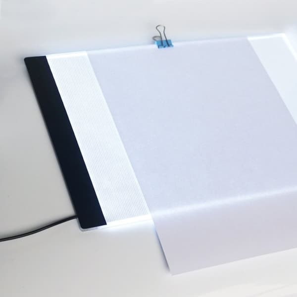 A4 LED Tegnebrett - Lysbord / Lystavle - Bærbar white