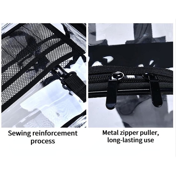Klar ryggsäck, Kptoaz Heavy Duty Transparent ryggsäck Ultratjock PVC Vattentät Klar ryggsäck