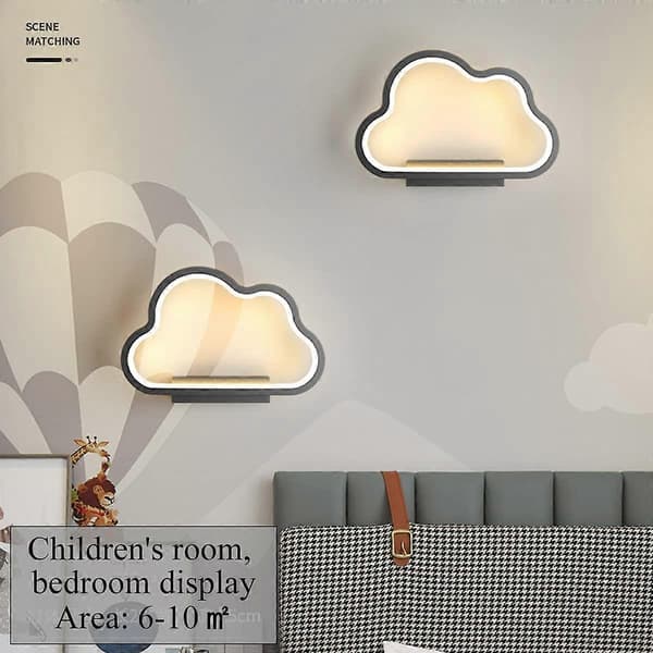 20W LED Indendørs Væglampe, Skyform, Trefarvet Dæmpbar, RA85 (Sort)