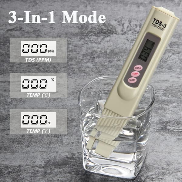 LCD Digital TDS-3 Meter, TDS/Temp Vatten Testare Penna Vattenkvalitet Testverktyg