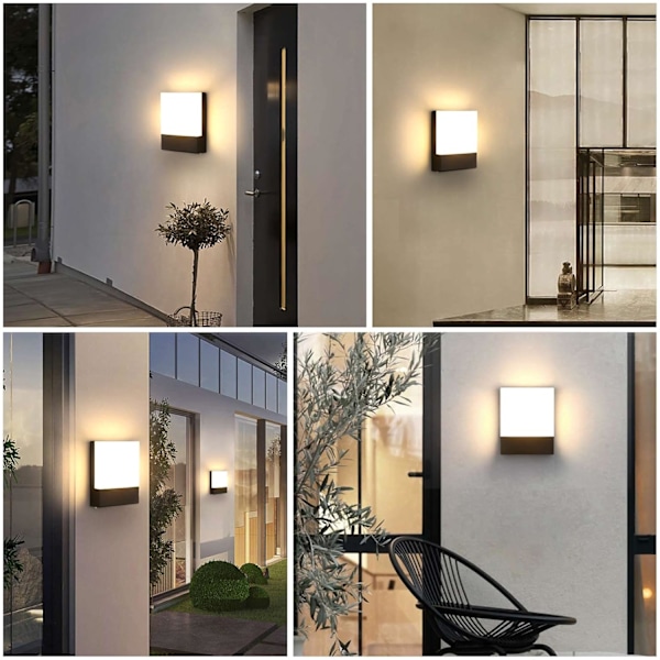 18W Utomhus Vägglampa LED IP65 Vattentät Utomhus Vägglampa LED Utomhusbelysning [Energisparande Klass F]