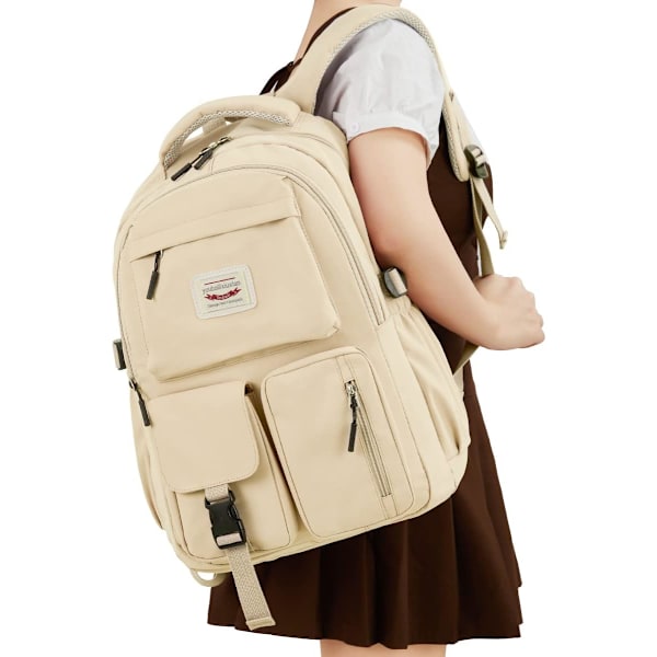 Lätt Skolryggsäck för Kvinnor, Söt Skolväska, Laptop Ryggsäck för Skolan, Avslappnade Dagryggsäckar, Reseryggsäck Rosa