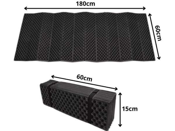 Sammenleggbar isolerende sittepute