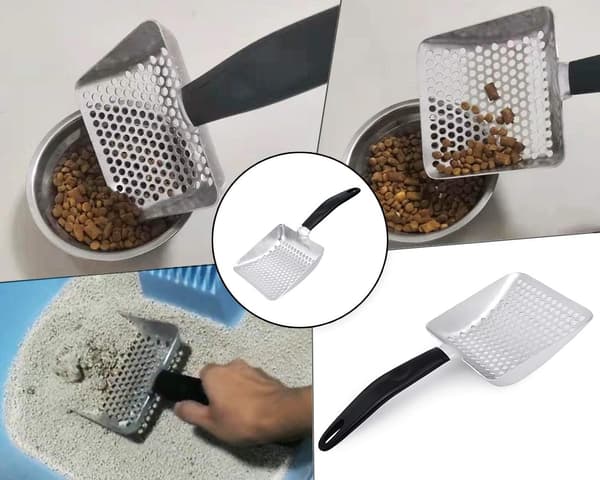 Speciell djup metall kattsandsspade för kattsandsspade
