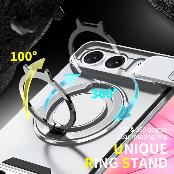 Kompatibelt med iPhone Duo-fodral med integritetsskydd för kameralins, silver Silver