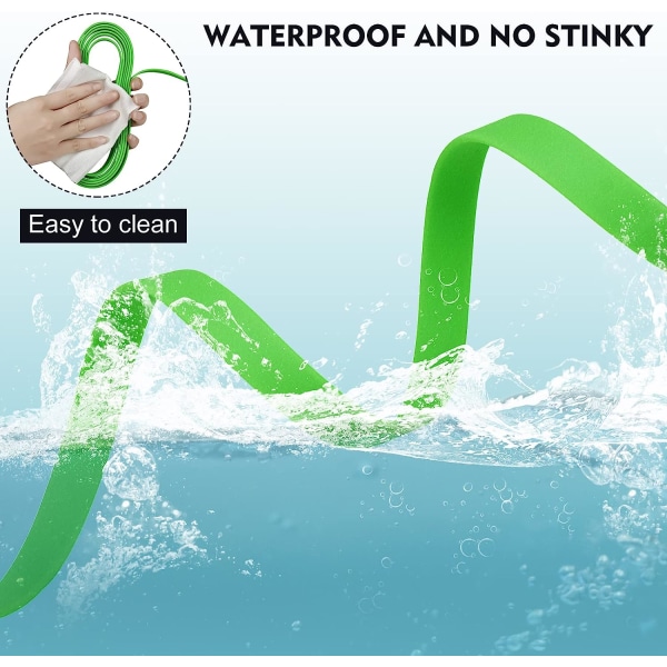 Vattentät långkoppel Slitstark hundåterkallningsträningsledning Perfekt för utomhusvandring, träning, trädgård, strand och simning (grön, 10 fot)