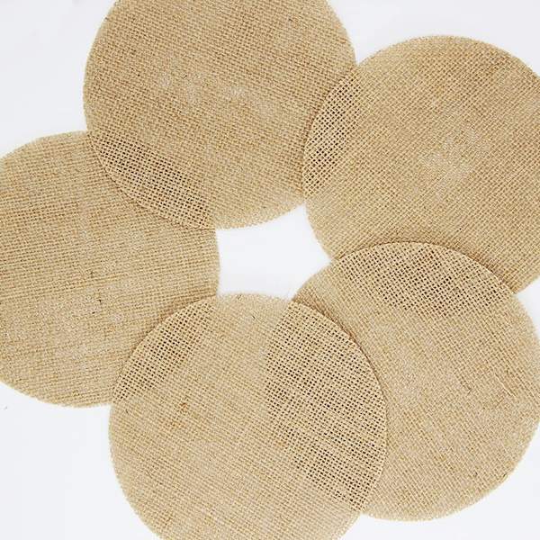 Naturlige Jute Burlap Bordplade Underlag Pakke med 10 til Spisebord Sengebord Stue Indendørs Udendørs