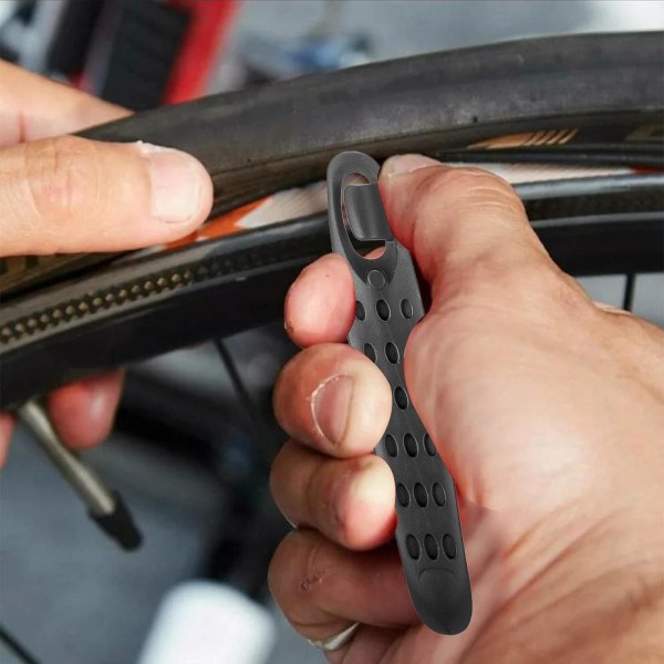 3 st cykel reparationsverktyg, däckbytesverktyg med tömningsanordning - Cykeldäcksspak avrundad design skadar inte däcket