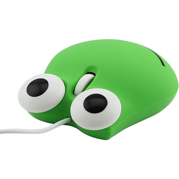 USB Wired Mouse, Kids Wired Small Computer Mouse, Cute Animal Frog Shape Wired Computer Mouse, Wired Mouse, Laptop-Green