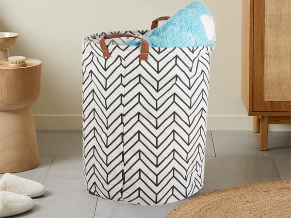 Kokoontaitettava pyykkikori - 45L white