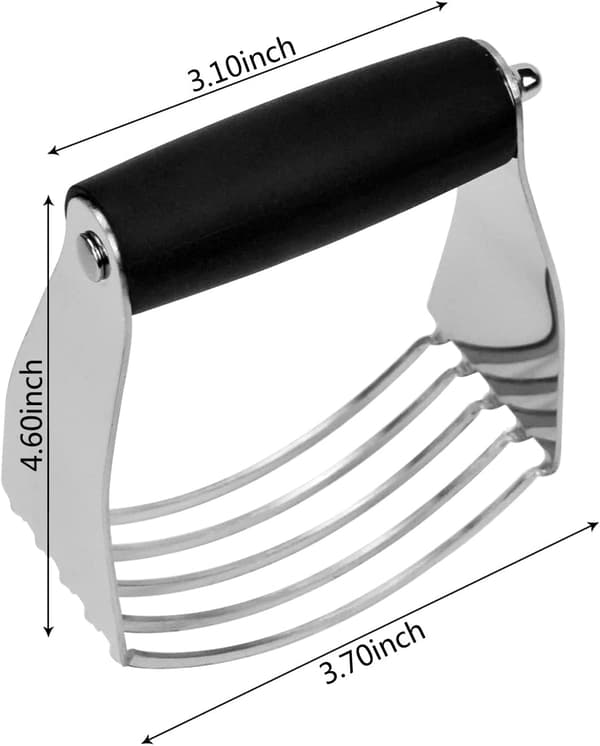Dej Blander Heavy Duty Kage Cutter Rustfrit Stål Smør Cutter Professionel Bageværktøj Til Blanding Mel Smør (Sort)