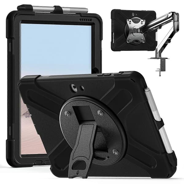 Kickstand Cover til Microsoft Surface Go 4/3/2 10.5 tommer/Surface Go PC+Silikone Tablet Cover