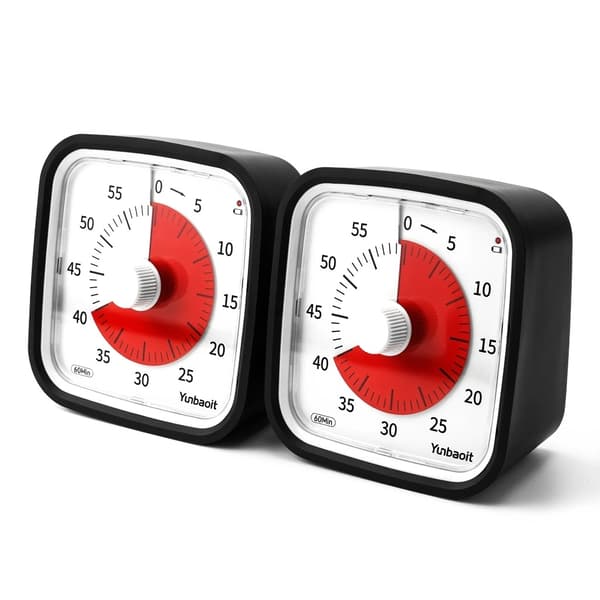 Visuel Timer til Klasseværelser og Børn - 60 minutter 2-Pack