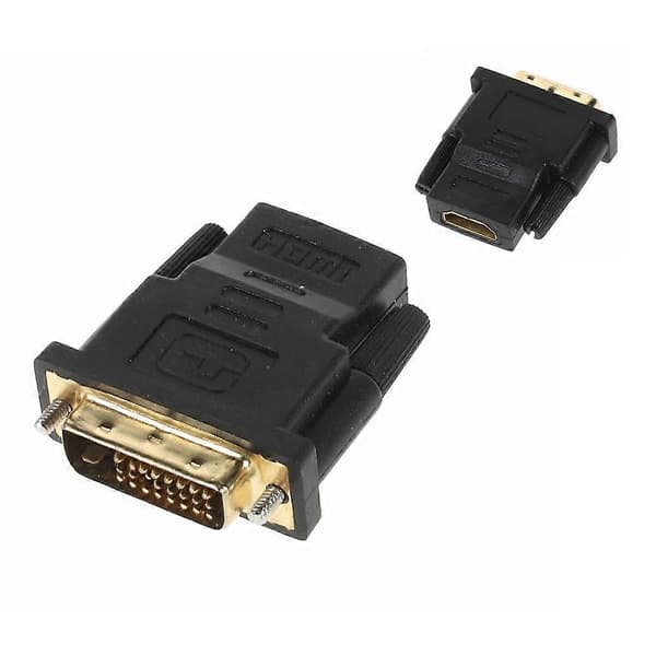 DVI (24+1pin) uros - HDMI naarasvideoadapterimuunnin