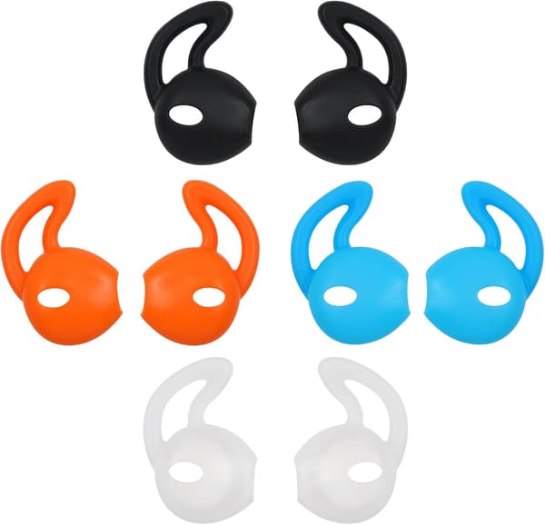 Earpods, Ear Buds Tips, 4 par udskiftning til Earphone af iPhone7 SE 6s iPhone 6s Plus 5s (Sort/Hvid/Blå/Orange)