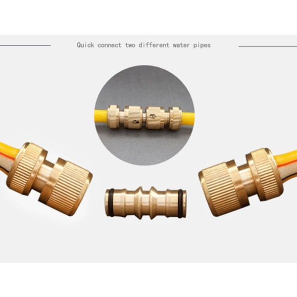 2-pakning messing messing dobbel hann slange ende kobling forlenger for tilkobling av hageslange rør