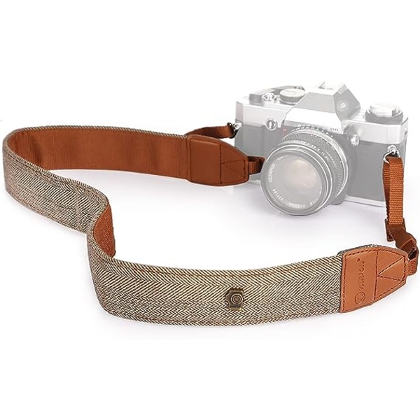 Kamera Axelrem Nackrem Vintage Bälte för alla DSLR-kameror Nikon Canon Sony Pentax