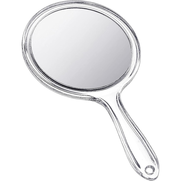Håndspejl Dobbeltsidet Håndspejl 1X/2X Forstørrelsesglas med Håndtag Transparent